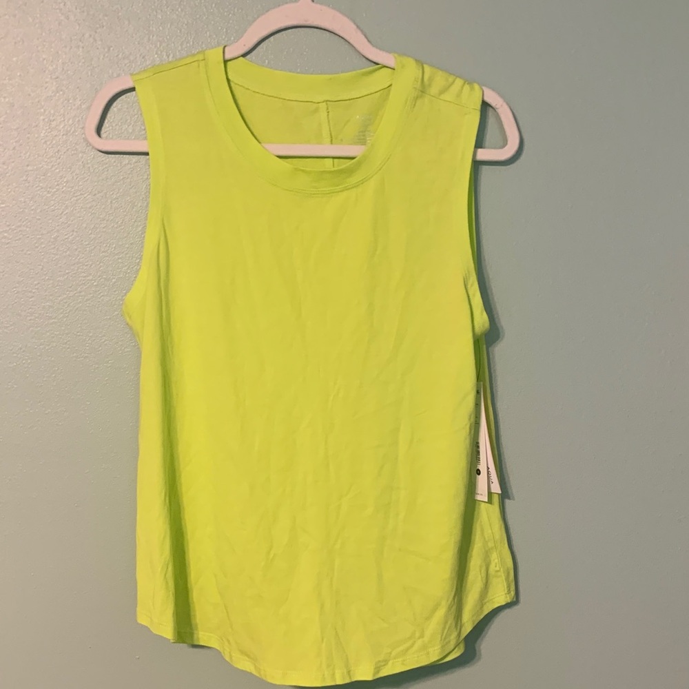 Aqua Bright Lime Muscle Tee